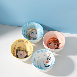 Set di 4 Ciotole in Ceramica <span class=keywords><strong>Frozen</strong></span> con <span class=keywords><strong>Elsa</strong></span>, <span class=keywords><strong>Anna</strong></span> <span class=keywords><strong>e</strong></span> Olaf, Stoviglie per Bambini, Ciotole per Cena in Famiglia, Confezione Regalo - Product Image 6