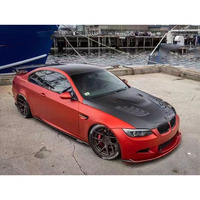 Capot en fibre de carbone pour BMW Série 3 E90 E92 E93 M3 2008+ Pare-chocs avant Capot Cache d'aération Pièces de carrosserie Kit carrosserie