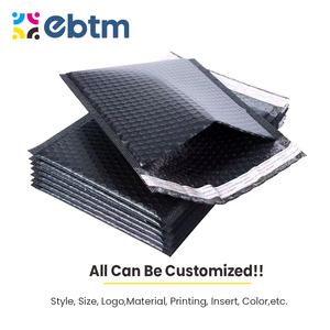 <span class=keywords><strong>Enveloppe</strong></span> en plastique noire avec logo personnalisé, rembourrée, pour l'expédition postale, sac d'emballage pour courrier, sac polyvalent pour envoi postal, sac à bulles - Product Image 1