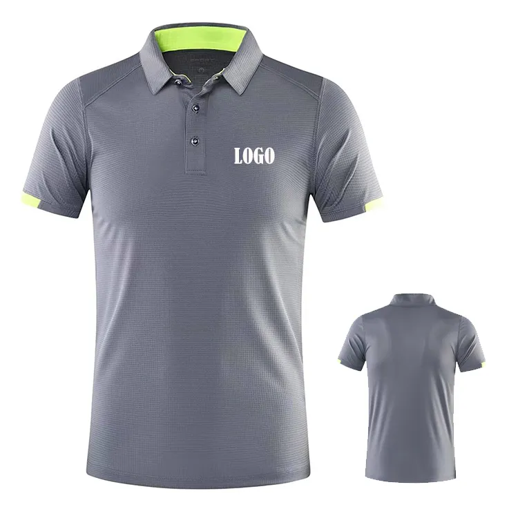Camisa Polo para correr de alto rendimiento para hombre, camisas de Golf de poliéster con logotipo personalizado
