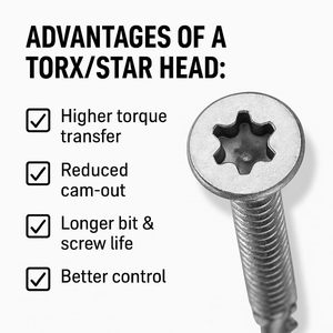T-27 Torx 1/4X2-3/4 "alesatore <span class=keywords><strong>Tek</strong></span> Torx/vite autoforanti da <span class=keywords><strong>legno</strong></span> a metallo - Product Image 6