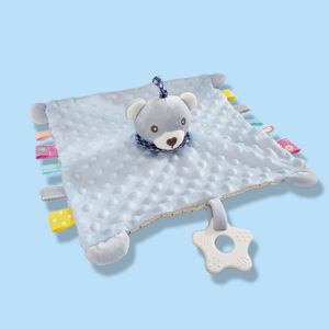 도매 유아 안전 담요 부드러운 플러시 동물 머리 디자인 부드럽고 편안한 아기 담요 - Product Image 5