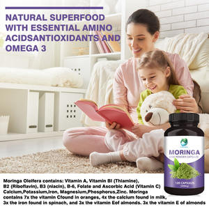OEM ODM Poudre de feuilles de <span class=keywords><strong>Moringa</strong></span> pure naturelle en capsules Antioxydants 1000mg <span class=keywords><strong>Moringa</strong></span> <span class=keywords><strong>Oleifera</strong></span> Complément alimentaire à base de plantes Renforce le système immunitaire - Product Image 3
