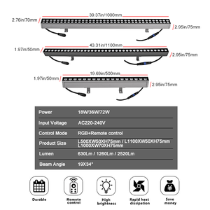 Projecteur LED mural intelligent RGB IP65 pour la décoration des façades <span class=keywords><strong>de</strong></span> ponts et des viaducs, avec changement <span class=keywords><strong>de</strong></span> couleur et durabilité accrue - Product Image 5