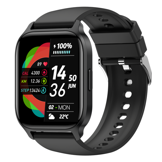 Smart Watch 1.85" HD Screen Heart Rate Monitor IP68 Waterproof Bluetooth Call Blood Pressure Fitness Tracker