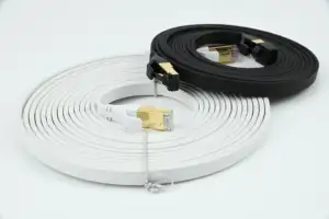 Colore nero CE/ROHS/FCC Cat8 cavo di rete piatto Sstp cavo Ethernet in rame puro conduttore PVC di alta qualità