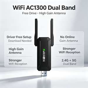IFA01 อะแดปเตอร์ไวไฟแบบ Dual-Band Gigabit 5G ไร้สาย Usb3.0 อินเทอร์เฟซการ์ดเครือข่ายภายนอก 1200Mbps - Product Image 4