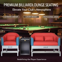 Canapé de billard 1+2 places avec revêtement en cuir silicone pour salle de billard VIP
