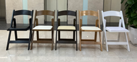 Chaise pliante en plastique résine design moderne pour l'extérieur, pour le restaurant, le mariage et l'hôtel.