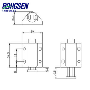 प्लास्टिक आधुनिक बेडरूम कैबिनेट दरवाजा पुल मुक्त रीबाउंड कैच हार्डवेयर उपकरण चुंबकीय सक्शन सलामी बल्लेबाज वार्डरोब वसंत - Product Image 6