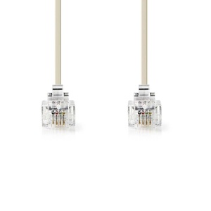 สายเคเบิลโทรคมนาคม RJ11 ตัวผู้ ต่อ RJ11 ตัวผู้ ยาว 2 เมตร - Product Image 2