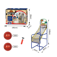 Ensemble de paniers de basket-ball en plastique mobiles pour enfants BGL, avec pompe et deux ballons