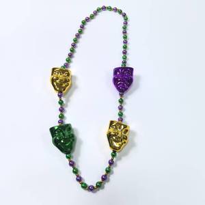 Perles de masque de comédie et de tragédie de la marque STAR en gros - Perles métalliques pour les fêtes de Mardi Gras - Product Image 6