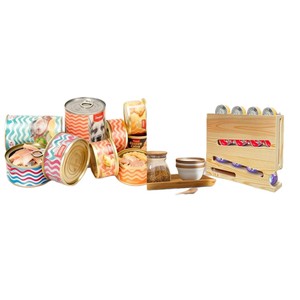 Wooden Pet Can Rack Solid Wood Storage Holder Standing Type For Cat Food Cans Household Organization - Product Image 1