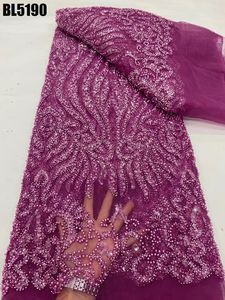 공장 가격 아프리카 얇은 명주 그물 레이스 페르시 다채로운 스팽글 이브닝 자수 반짝이 레이스 패브릭 터키 파티 및 쇼 - Product Image 5