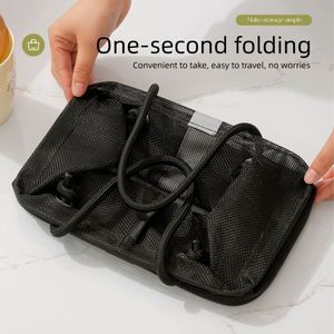 Nouveau sac en filet plastique avec drain, sac de rangement pour salle de bain, panier de rangement pour articles de toilette, panier drainant - Product Image 5