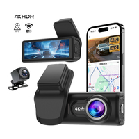 Perekam Data Acara Otomatis CPT 4K+2K, Monitor Parkir 24 Jam, Kamera Lensa Ganda Depan/Belakang di Dalam Dasbor, Mendukung Kartu 256G HDR
