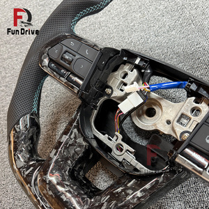 Volante de Fibra de Carbono Forjado con Lámina Dorada para Toyota Landcruiser LC200 LC300 Hilux Prado 120 150, Accesorio Premium - Product Image 6