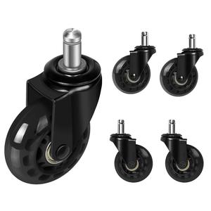 VIMA 2.5 Inch Set of 5 Office Chair Wheels Replacement PU Swivel Casters for Hardwood <b>Floors</b> and Carpet Furniture - Product Image 1