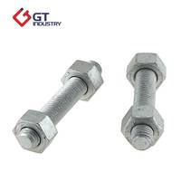 Grade 10.9 Carbon Steel HDG Full Thread Stud M8-M36 DIN975 DIN976 for Construction Industrial Stud Bolt
