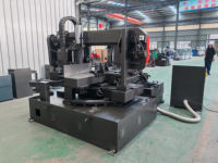 Scie à ruban rotative GKX350 de 350 mm pour la découpe d'angles métalliques, machine de sciage automatique pour la découpe de barres en acier massif RHS SHS