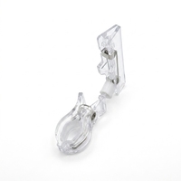 Clips d'étiquetage en plastique transparent robustes pour l'étiquetage des bords d'étagères et la présentation en magasin