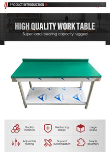 Alta Qualidade Restaurante Cozinha Dobrável Mesa De Jantar com PE Placa Bancada Dobrável De Aço Inoxidável - Product Image 3