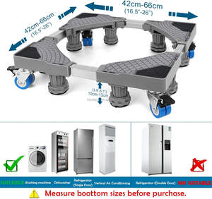 Base de machine à laver amovible en vente chaude pour un nettoyage facile, sécheuse, réfrigérateurs, base de déplacement réglable pour 16 à 24 pouces - Product Image 2