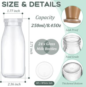 100ml 150ml <b>200ml</b> Glass Sealed Screw Metal Lid Hot Stamped Baby Food Yogurt Milk <b>Bottle</b> Pudding Jar Container - Product Image 2