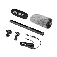 Microphone canon YELANGU YLG9933A MIC07 pour interviews, avec câble audio RXL XLR 3,5 mm et adaptateur 6,5 mm.