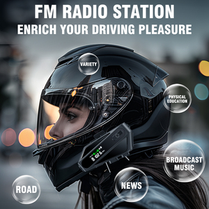 Casque de moto C6 avec écouteurs Bluetooth, radio FM, <span class=keywords><strong>interphone</strong></span> <span class=keywords><strong>sans</strong></span> <span class=keywords><strong>fil</strong></span> 500M, appels, étanche IPX6, casque <span class=keywords><strong>sans</strong></span> <span class=keywords><strong>fil</strong></span> détachable - Product Image 5