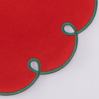 Vente en gros Nouveau set de table en polyester brodé pour dîner Tapis de table ondulé en forme de fleur pour la décoration intérieure