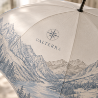 Parapluie droit personnalisé avec poignée incurvée en bois massif de 103 cm de diamètre, tissu 210T, ouverture manuelle, 800 mm, hydrofuge, pour adultes