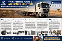 Camion de fret diesel SHACMAN F3000 6x4 Euro 2 340 CV, pièces de rechange d'origine robustes pour moteur, boîte de vitesses, support d'essieu - Sénégal, Mali