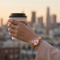 Montre modulaire italienne de luxe écologique en forme de cœur, bracelet en acier inoxydable personnalisable DIY, vente en gros, cadeau pour femmes