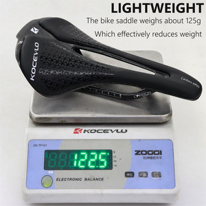 KOCEVLO-Siège de vélo en fibre de carbone ultra-léger, <span class=keywords><strong>selle</strong></span> de vélo de route de montagne en <span class=keywords><strong>cuir</strong></span> - Product Image 4