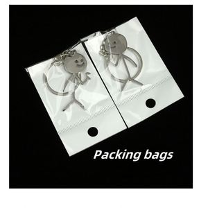 Stainless Steel Funny Doodle Middle Finger Stickman Keychain Metal Decorative Hanging Pendants Keyring Car <b>Key</b> <b>Chains</b> Gift - Product Image 5