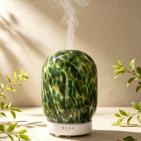 Diffuseur d'arômes en verre artisanal, décoration d'intérieur, diffuseur d'huiles essentielles USB, humidificateur d'air avec lumière LED 7 couleurs