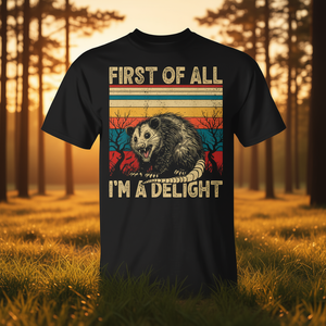 Primero de todo, soy una camiseta divertida, sarcástica y enojada de la especie Opossum. - Product Image 3