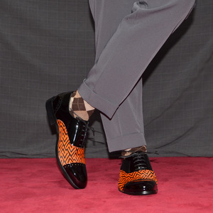 Chaussures habillées de luxe pour hommes en cuir véritable, à lacets, antidérapantes, respirantes et légères, motif à pois, collection automne - Product Image 4