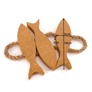 Tùy Chỉnh Hình Cá Cork Pot Chủ Coaster Gỗ Thân Thiện Với Môi Uống Đế Lót Ly Cork Pad - Product Image 6