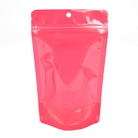 Sachet alimentaire thermoscellable semi-transparent avec fermeture éclair, pochette verticale pour emballage alimentaire en plastique