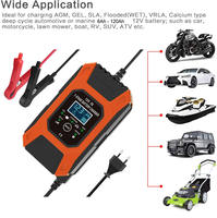 Foxsur chargeur de batterie de réparation d'impulsion automatique à 7 étages 12V 7A chargeur de voiture de moto batterie plomb-acide mainteneur désulfateur