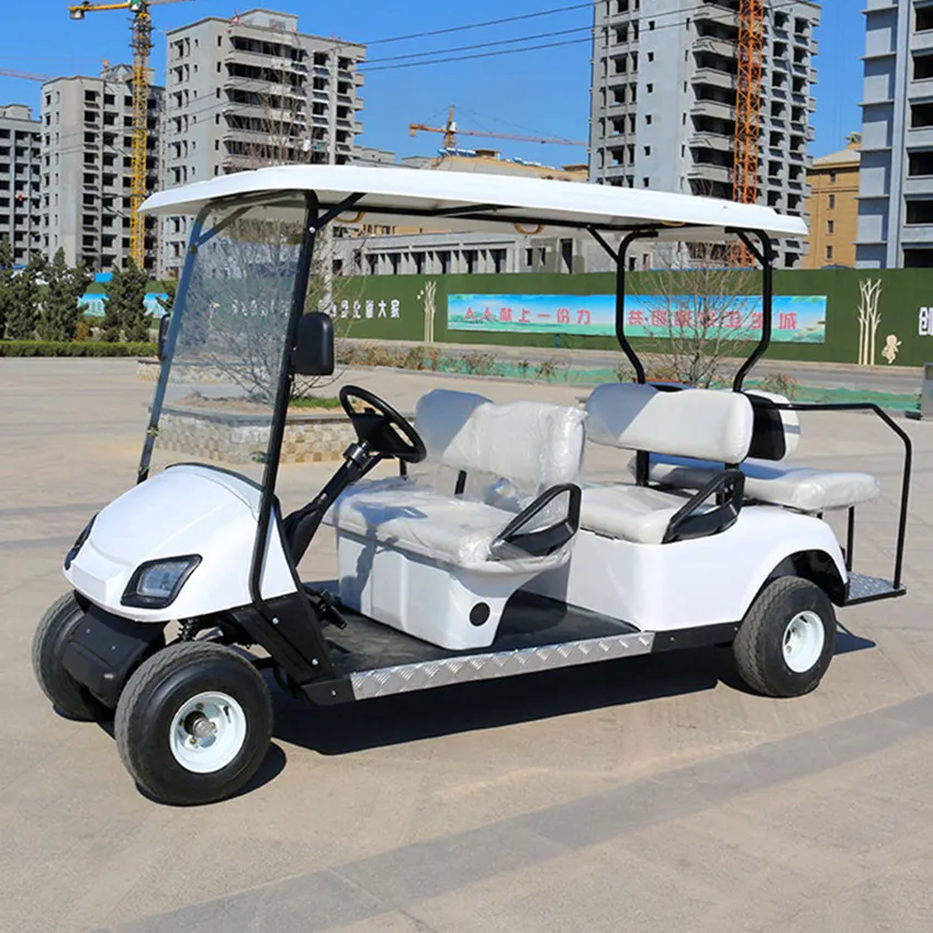 Off-Road Goedkope Getinte Voorruit 4 + 2 Seater Gloednieuwe Buggy Straat Legale Elektrische Golfkarretjes Te Koop