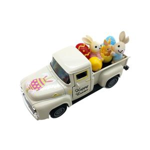 Modelo de <span class=keywords><strong>Coche</strong></span> Retro de 14.5 Centímetros, Decoración de <span class=keywords><strong>Huevo</strong></span> de Pascua con Conejito, Modelo de <span class=keywords><strong>Coche</strong></span> de Aleación - Product Image 2