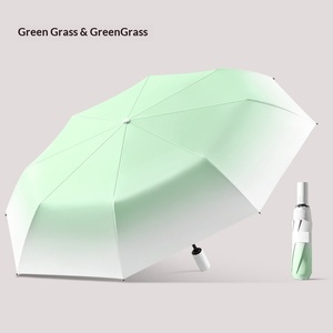Paraguas de Lujo con Apertura Automática UV, Protección Solar, Impresión Degradada, 8 Varillas, Plegable en 3, Logotipo Personalizado, Venta al por Mayor para Mujeres, Promocional, de Viaje - Product Image 3