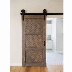 Kit de Herrajes WEKIS Modernos en Forma de T para Puertas Correderas, Duradero, Acabado Satinado, Acero y Latón, Rodillo en Forma de T para Puertas de Granero/Armario - Product Image 4