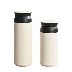 Japanese Style Matte Stainless Steel Vacuum Water Double Wall <b>Small</b> Mouth Flask Portable Office Travel Insulated <b>Bottle</b> - Product Image 2