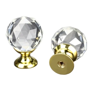 Bán buôn kéo trang trí pha lê đồ nội thất kim cương hình dạng ngăn kéo tay cầm cho tủ - Product Image 2