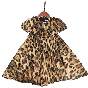 Girls' Short Sleeve Summer Dresses With <b>Patchwork</b> Pattern New Children's Clothing Including Pageant Party <b>Skirt</b> - Product Image 1